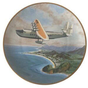 Pan Am Pioneer Flights Collector Plate Theodore Giavio Flying Down To Rio German